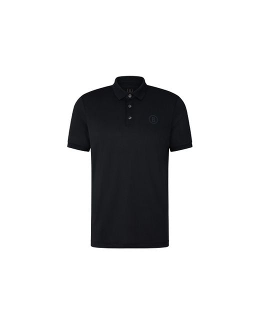 Bogner Black Daniel Functional Polo Shirt for men