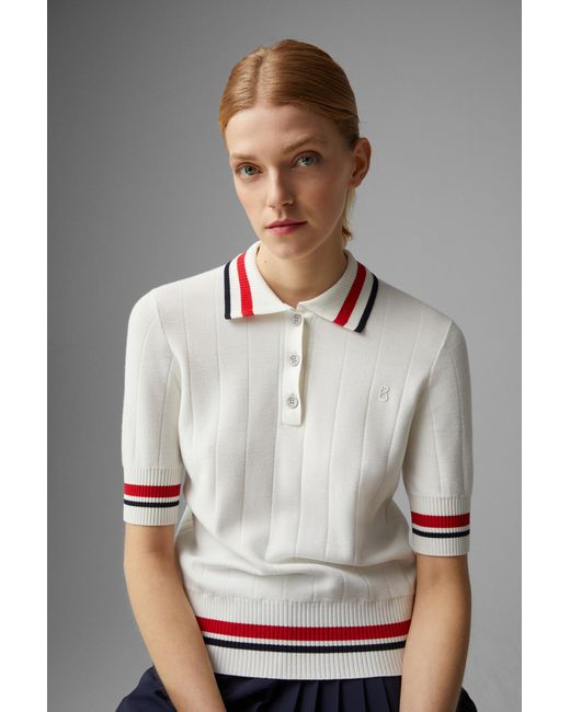Bogner White Lennie Knit Polo Shirt