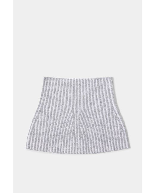 Bogner Gray Merida Virgin Wool Ribbed Collar