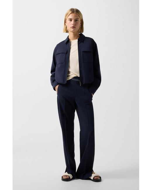 Bogner Blue Terry Virgin Wool Trousers
