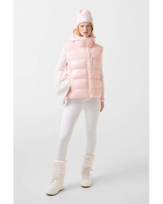 Bogner Fire + Ice Pink Reversible Quilted Vest Namilia