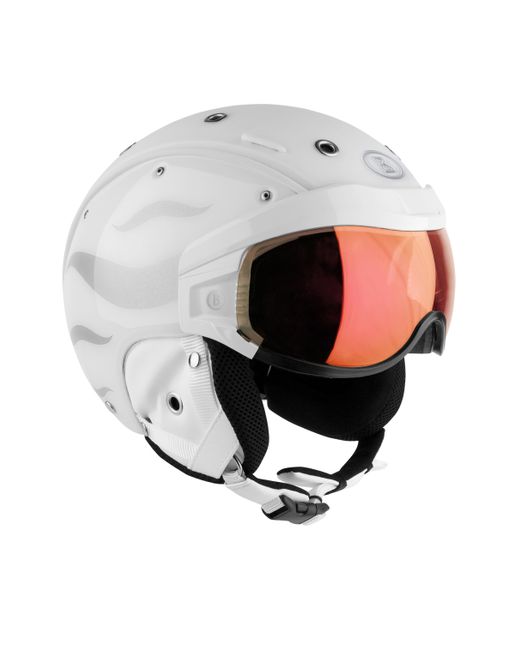 Bogner White Ski Helmet B-visor Flames for men