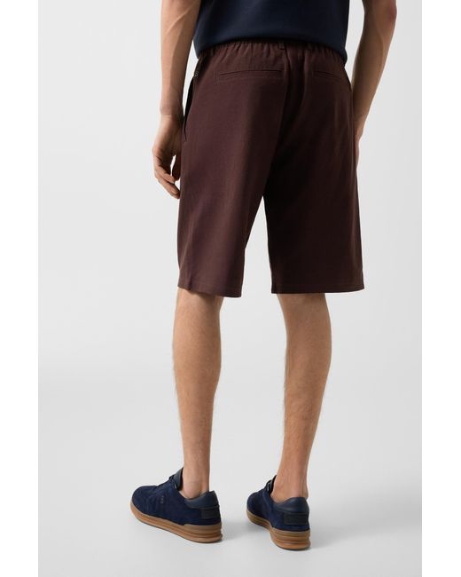 Bogner Brown Marc Linen Mix Shorts For for men