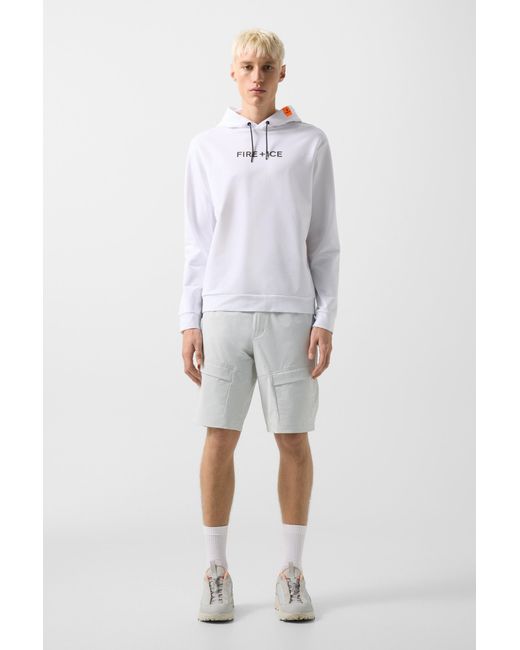 Bogner Fire + Ice White Hoodie Cadell for men