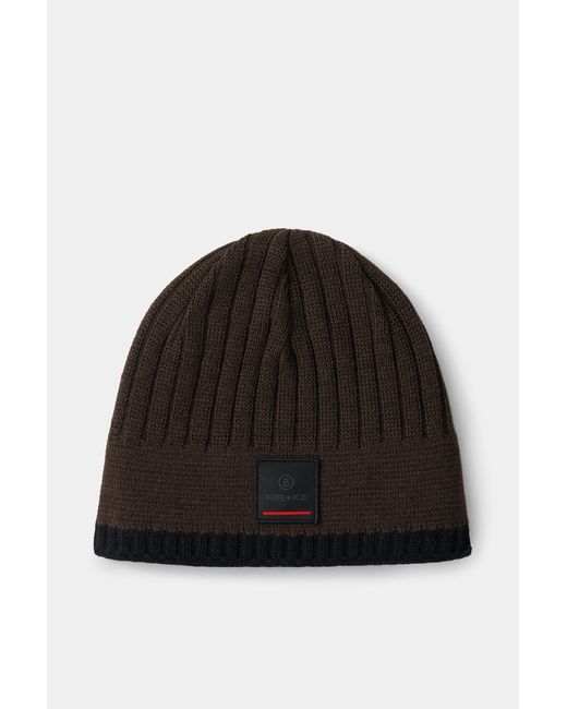 Bogner Fire + Ice Black Beanie Eastan for men
