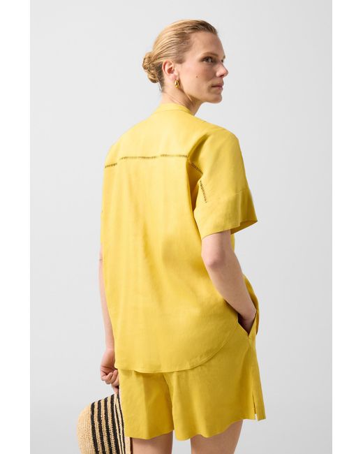 Bogner Yellow Linen Mix Blouse Cheryl