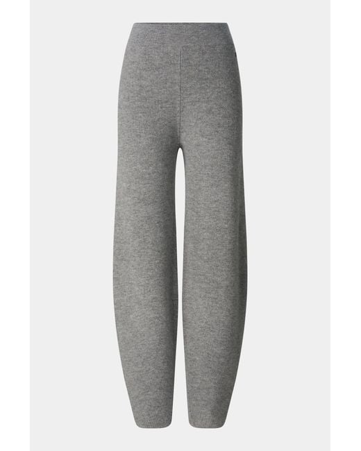 Bogner Gray Luana Virgin Wool Knitted Trousers For