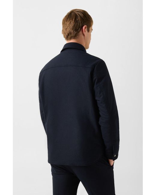 Bogner Blue Olli Wool Mix Shirt Jacket for men