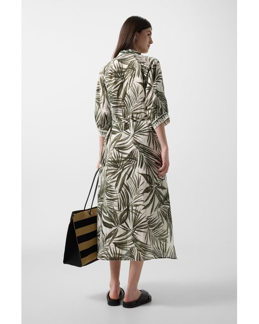 Bogner Green Linen Dress Catelyn