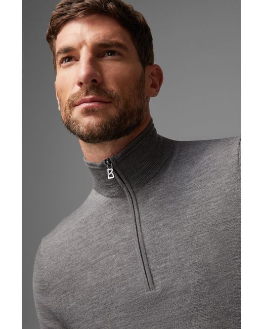 Bogner Gray Jouri Half-zip Pullover for men