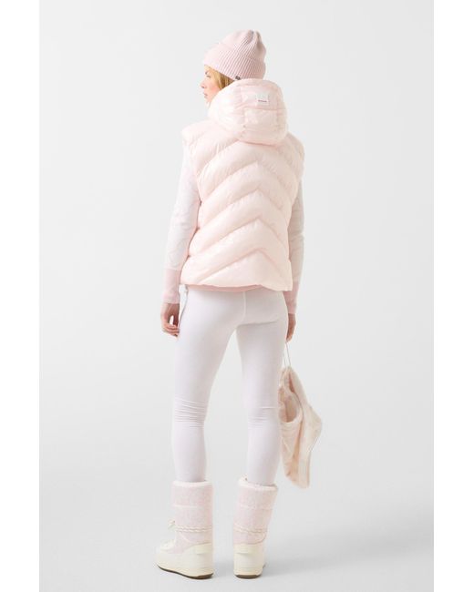 Bogner Fire + Ice Pink Reversible Quilted Vest Namilia