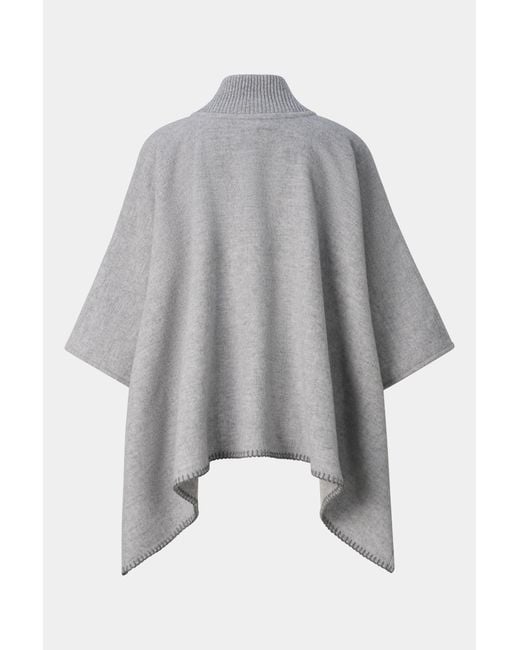 Bogner Gray Nellie Wool Mix Poncho