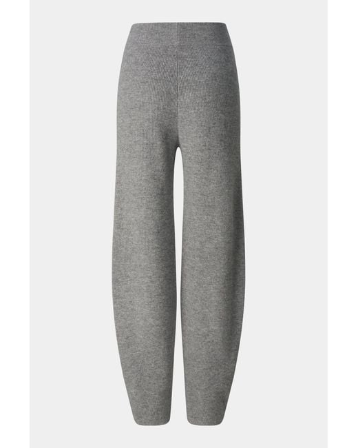 Bogner Gray Luana Virgin Wool Knitted Trousers For