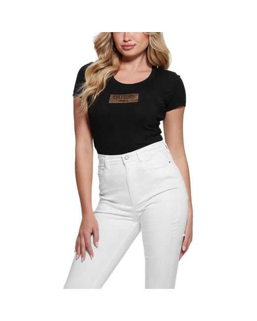 Womens black best sale guess t shirt