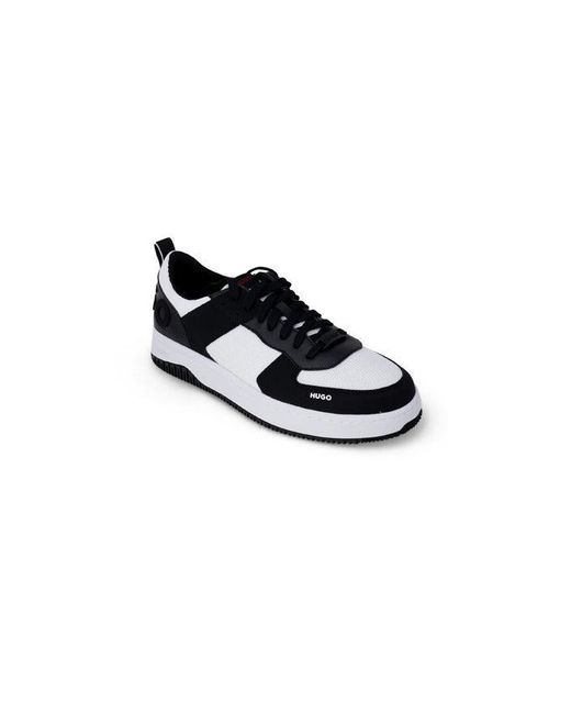 HUGO Mixed Material Kilian Tenn Pume Low Top Trainers in White for Men |  Lyst
