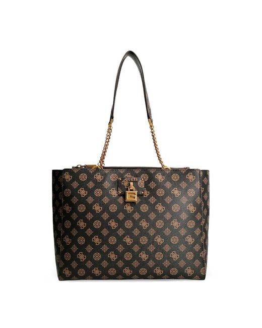 Guess Centre-stage Shopping Bag in Brown | Lyst