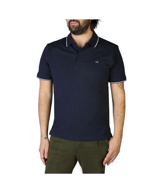Calvin Klein Cotton Polo in Blue for 