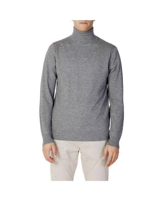 Emporio Armani Men Knitwear in Gray for Men | Lyst