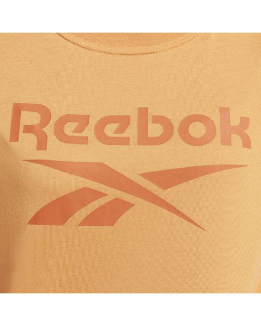 Reebok Women's Short Sleeve T-shirt Ri Bl Crop Tee Ht6206 Orange in Natural  | Lyst