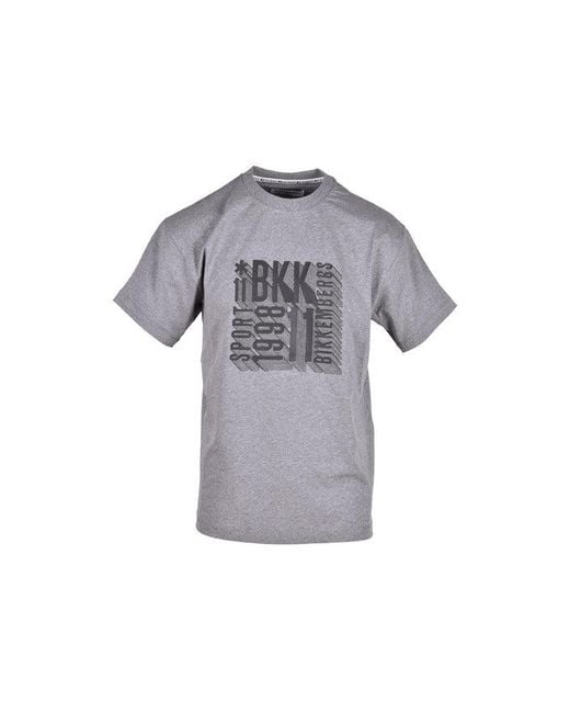 Bikkembergs Men T-shirt in Gray for Men | Lyst
