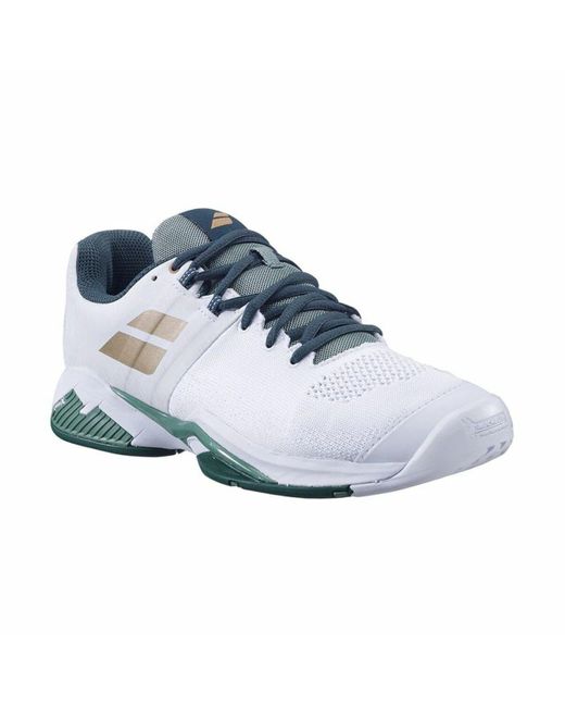 Babolat Men's Tennis Shoes Blast All Court Wimbledon White in Blue for Men Lyst