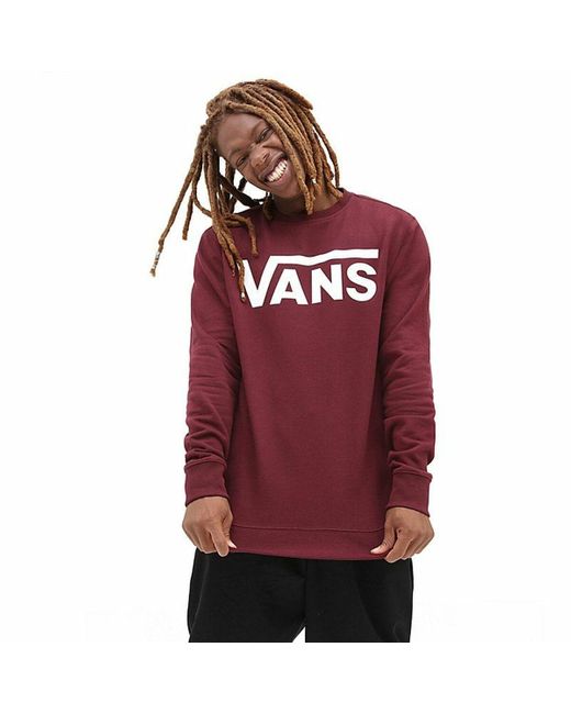 Vans Men's Sweatshirt Without Hood Classic Crew-b Dark Red for Men | Lyst