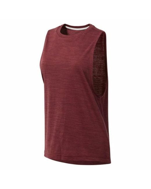 Reebok Women's Sleeveless T-shirt El Marble Muscle Tank Burgundy in Red |  Lyst