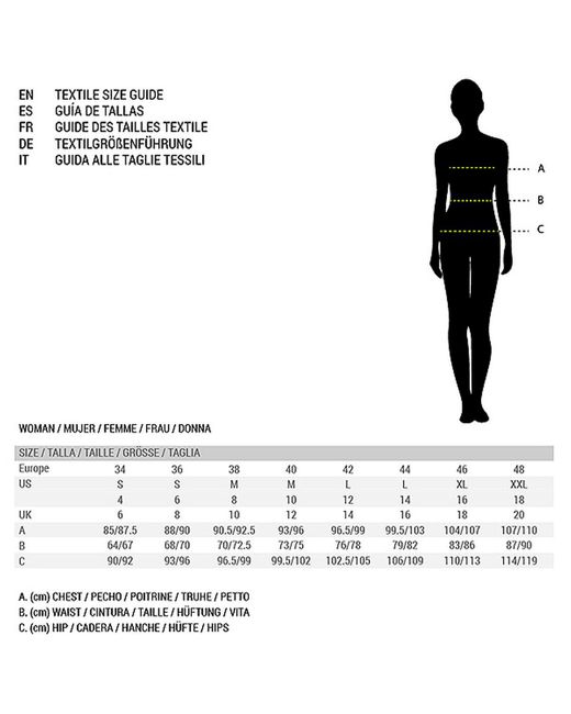 ASICS men's and women's size chart