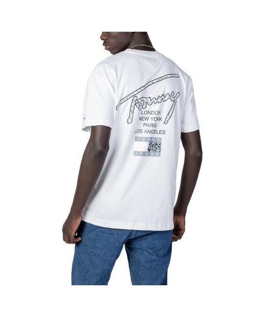 TOMMY HILFIGER JEANS T-shirt in White for Men | Lyst