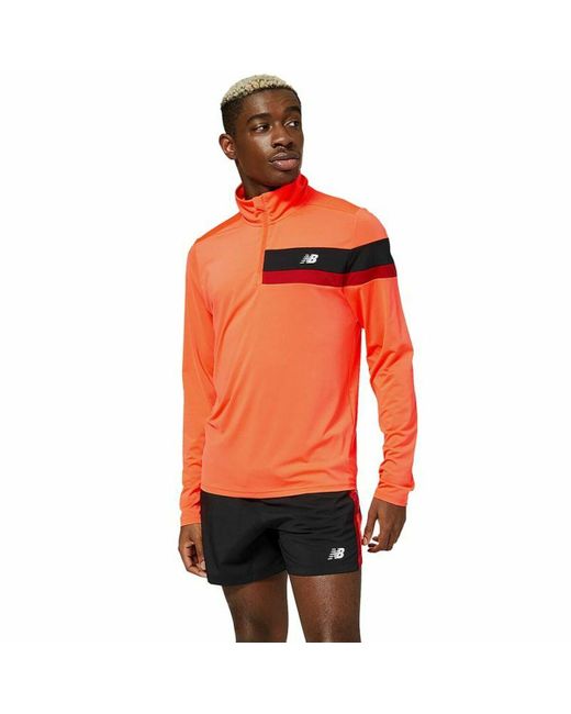New Balance Men's Sports Jacket Accelerate Orange for Men Lyst