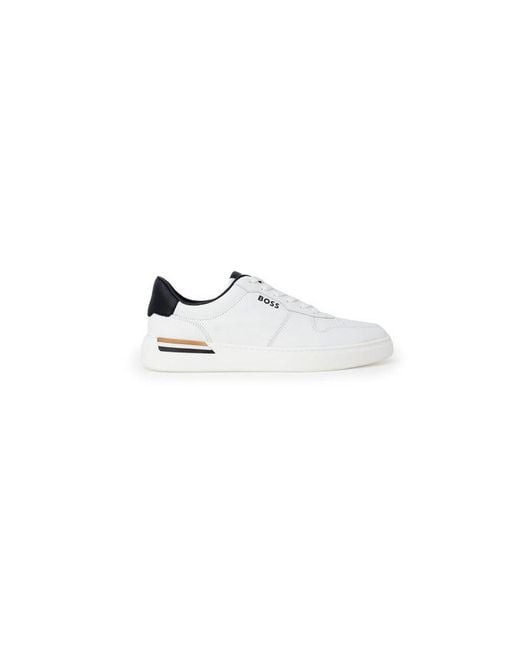 BOSS by HUGO BOSS Clint Tennis Trainers in White for Men | Lyst