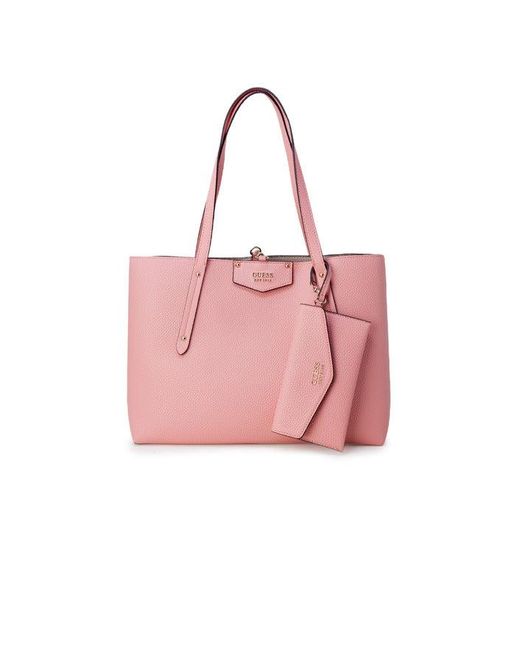 Guess Bag Brown Handbag in Pink Lyst