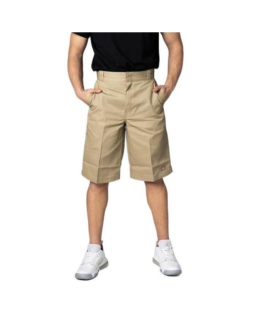 Dickies Cotton Men Shorts in Beige 