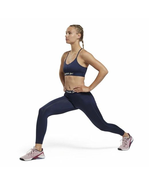 Reebok Sport leggings For Women Workout Ready Navy Blue Lyst
