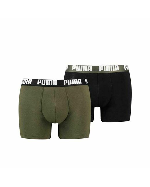 PUMA Men's Boxer Shorts Black Green 2 Pieces for Men | Lyst