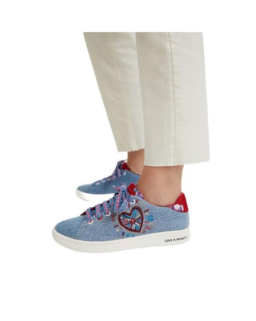 Desigual Laced Sneakers in Light Blue (Blue) - Save 19% - Lyst