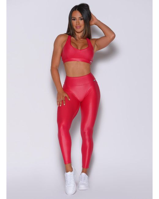 Bombshell Sportswear Gloss Leggings in Red | Lyst