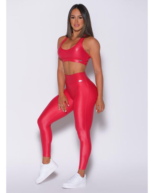 Bombshell Sportswear Gloss Leggings in Red | Lyst