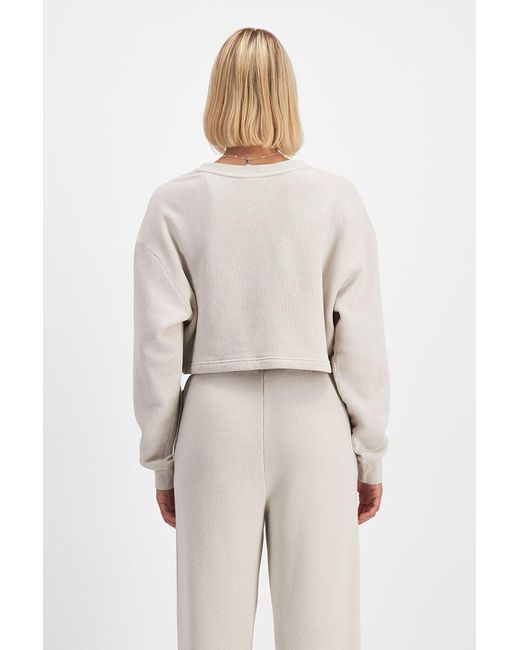 Bonds White Sweats Cropped Fleece Pullover