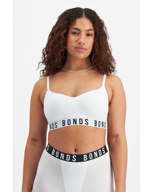 Bonds Icons Wirefree Bra in White