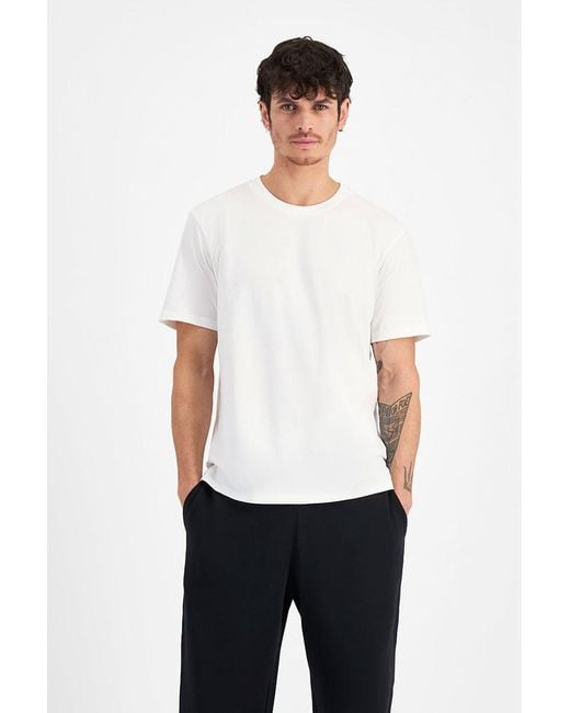 Bonds White Midweight Crew Tee for men