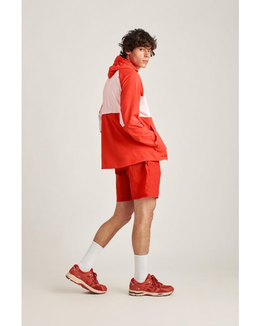 Bonobos Red Packable Mixed Media Jacket for men