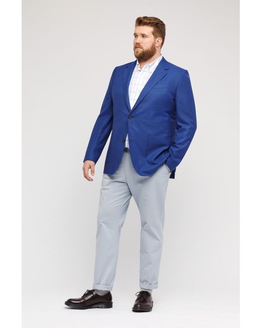 Bonobos Blue Unconstructed Italian Wool Blazer Extended Sizes for men