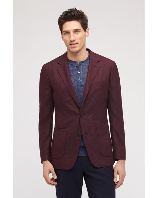 Bonobos Unconstructed Italian Wool Blazer in Purple for Men Lyst