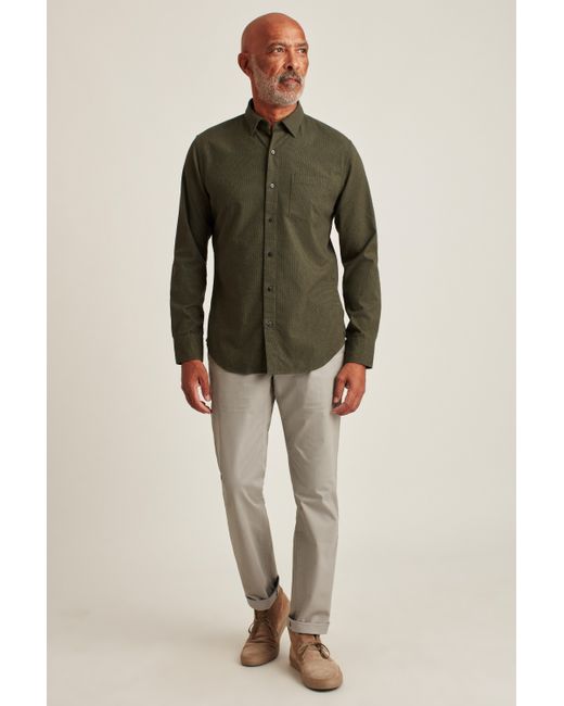 Bonobos Green Stretch Lightweight Flannel Shirt for men