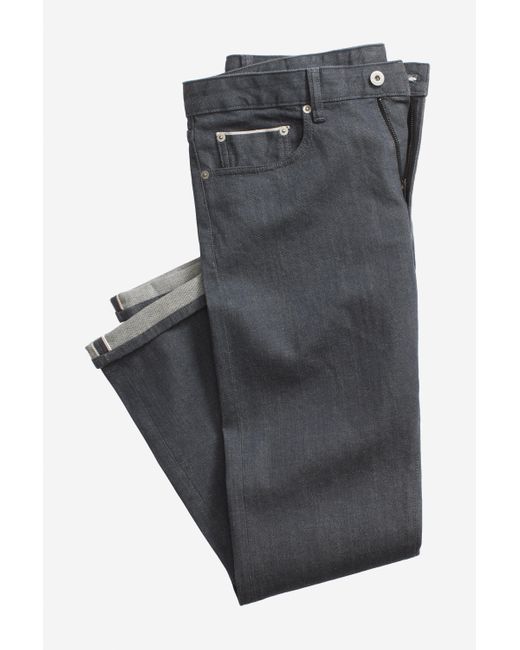 Bonobos Denim Selvage Stretch Jeans in Grey (Gray) for Men - Lyst