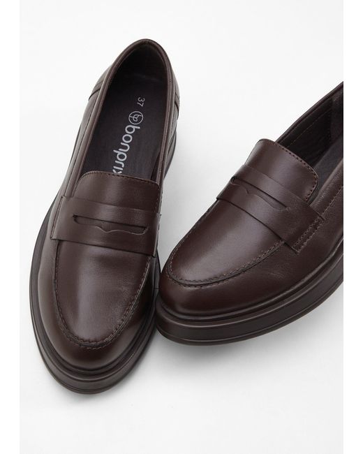 bonprix White Loafer Aus Leder