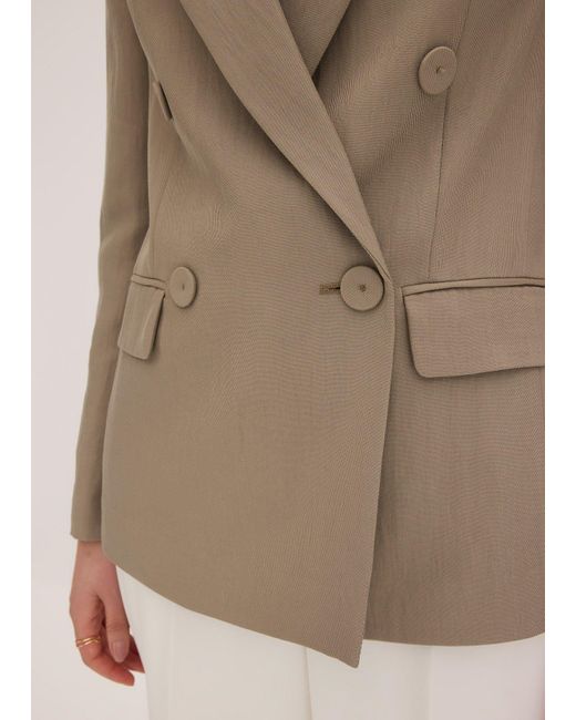 Blazer Con Lyocell Effetto Crinkle di bonprix in Natural