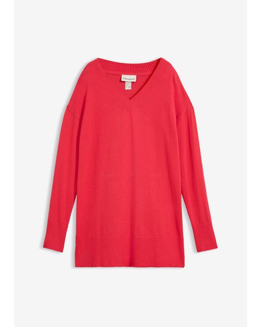 Pull Long bonprix en coloris Red