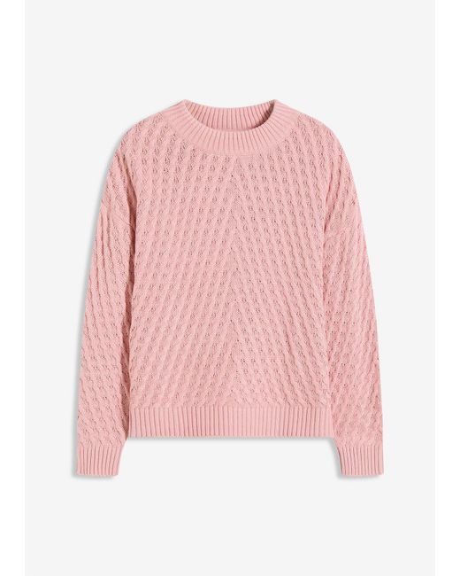 bonprix Pink Boxy-Pullover